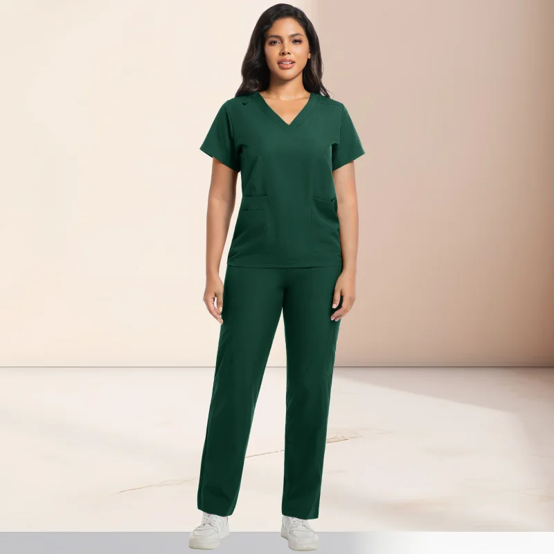 High-quality Clinical Uniform Pharmacy Sanitary Dentist Workwear Medical Surgical Uniform Unisex Nursing Clothes Nurse Scrub Set