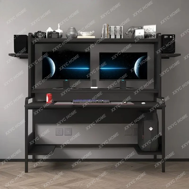 

Simple modern e-sports table desktop book desk internet cafe high-end game computer table and chair table pc house