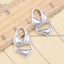 20pcs Charms Swimsuit Bikini 21x12mm Tibetan Silver Color Pendants Antique Jewelry Making DIY Handmade Craft