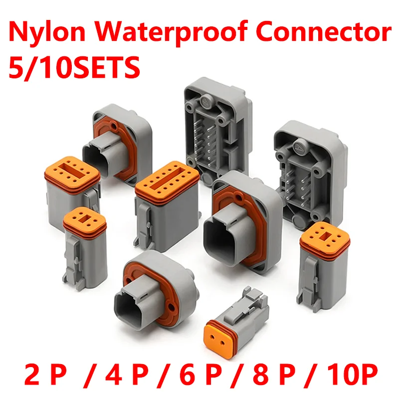 

DT15 2 3 4 6 Pin Matching Terminal Waterproof Car Connector PCB Panel Plug PA66 Reinforced Nylon Automotive connectors