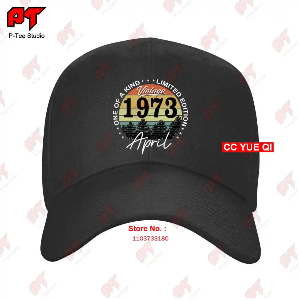 Gorras de béisbol para cumpleaños, gorra de camión, D1W4, abril de 1973