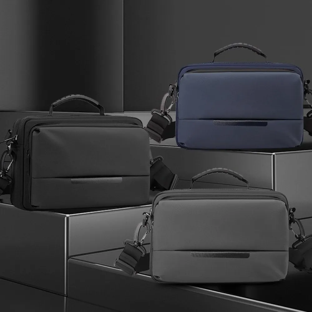 

Waterproof Man Crossbody Bag with Handle Multi-Pockets Shoulder Nylon Bag Multi-functional Large Capacity Business Chest Bag