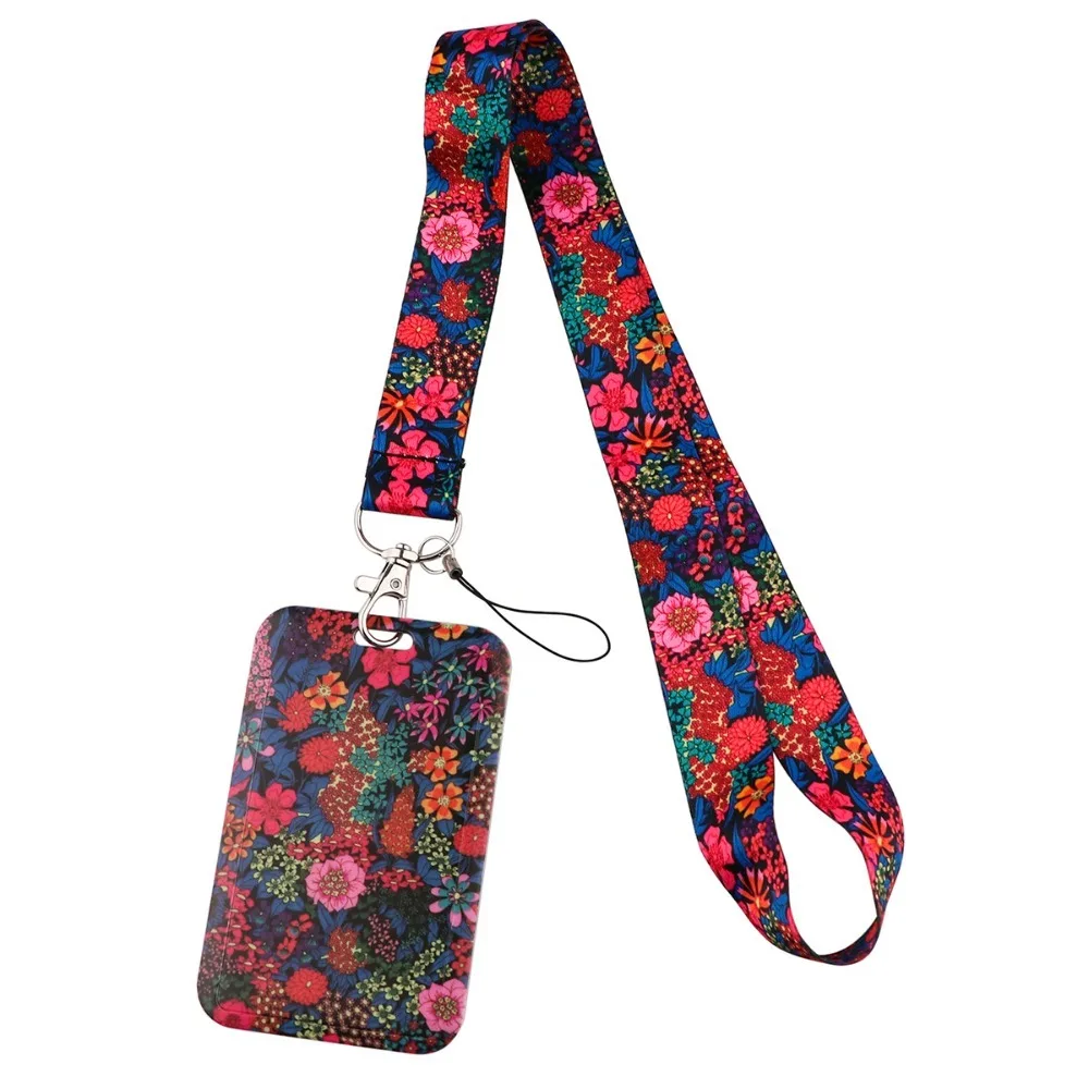 

New With Lanyard ID Card Holder Strap Nurse Business Card Holder Teacher Flower Bank ID Holders