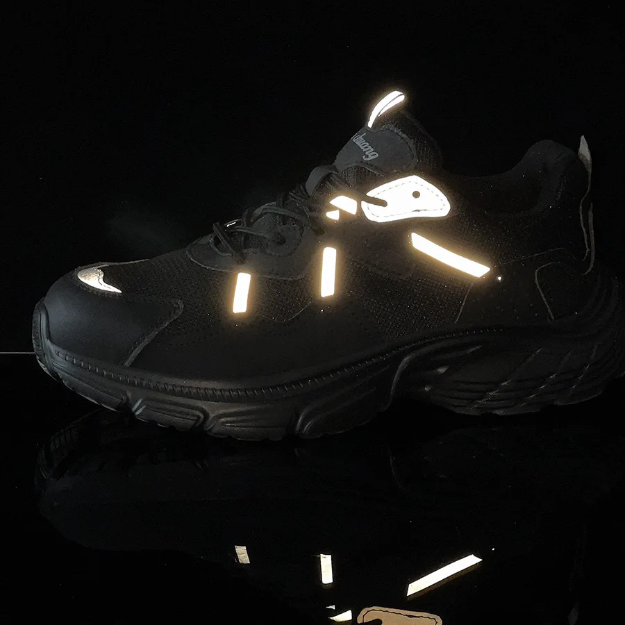 New breathable wear-resistant protection anti-smash anti-stabbing air cushion sole night reflective safety non-slip shoes