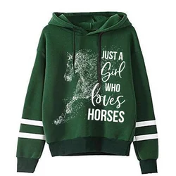 Loves Horses-sudaderas gruesas con capucha para amantes de los animales, sudadera Y2k, Sudadera con capucha de gran tamaño para hombre, ropa Ulzzang para mujer, sudadera Kpop de primavera 2023