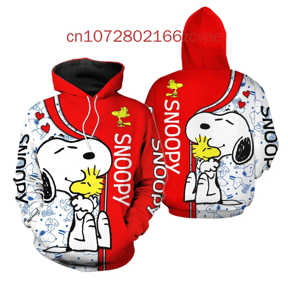 New Snoopy Hoodies 3D Printed Casual Street Fashion Men's and Women's Children's Hoodies