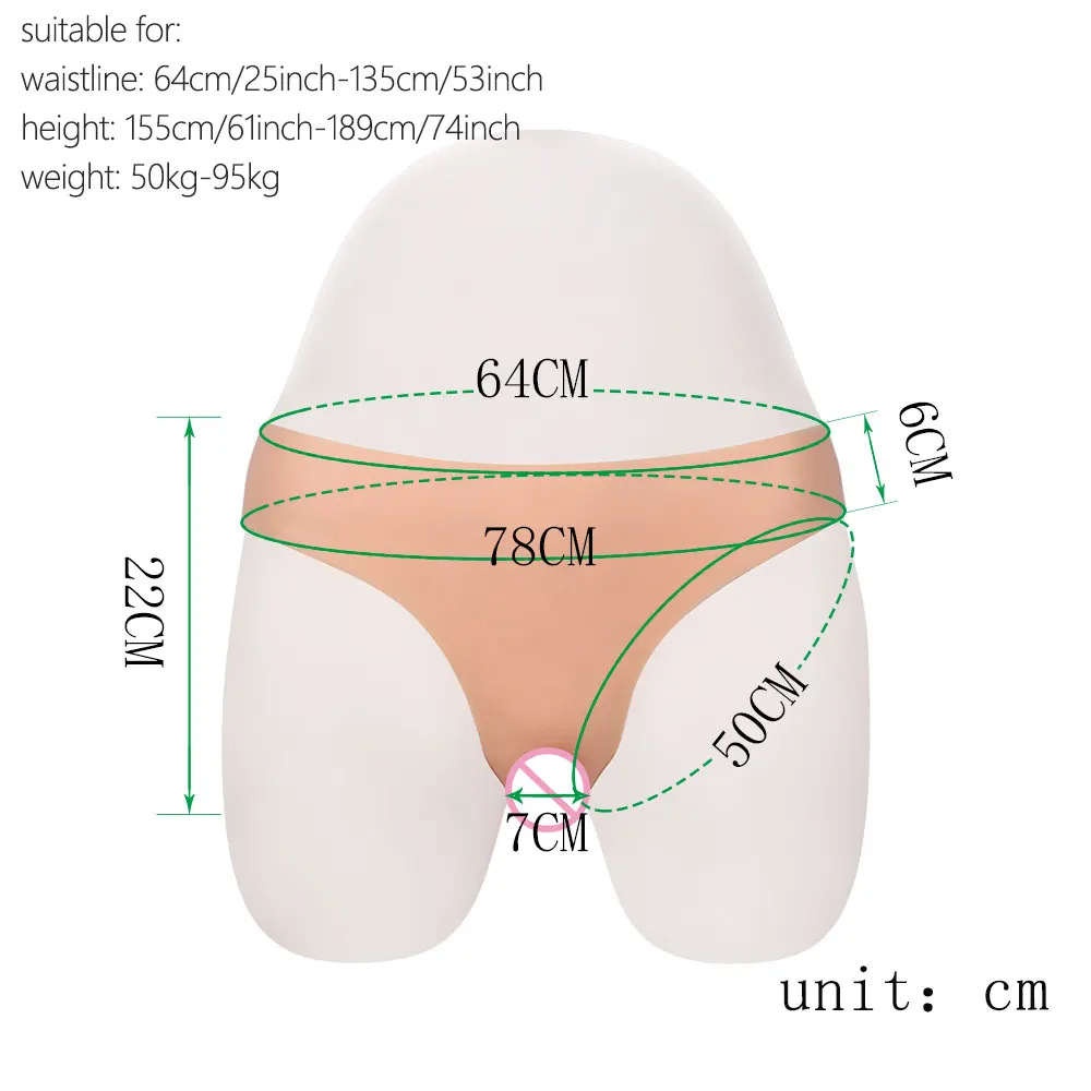 Crossdress Silicone Underwear Fake Vagina Pants Hide Penis Pussy Labia Confidential Discreet Packaging Dropship Fast Delivery