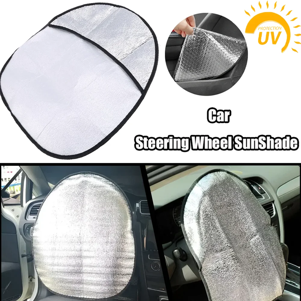 

Universal Car Steering Wheel Sun Shade Summer Waterproof Foldable Anti-UV Cars Steering Wheel Insulation Cover Auto Parts