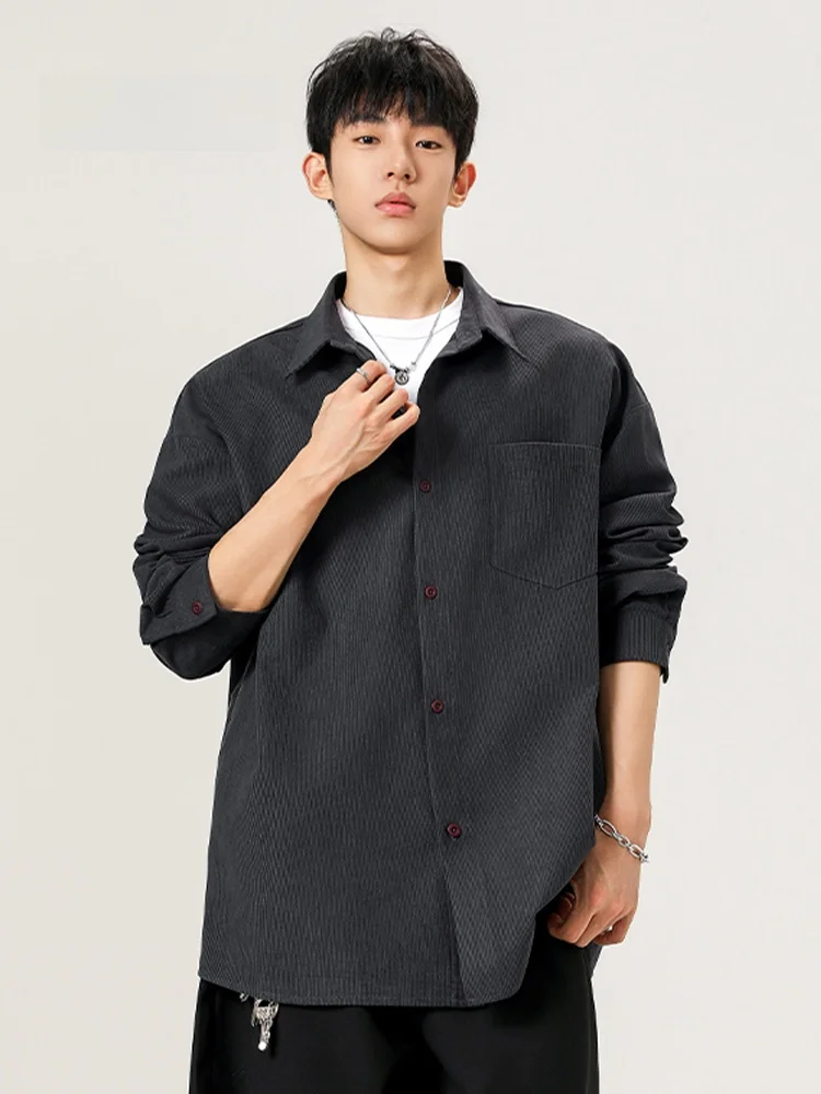 

MMOPTOP American Retro Men's Shirt Spring Autumn Casual Loose Long Sleeve Jacket Stylish Handsome Brand High Sense