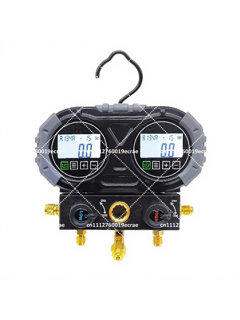 HVAC Manifold Gauge Set with 5FT Hoses for R134A R410A R1234YF R290 R600