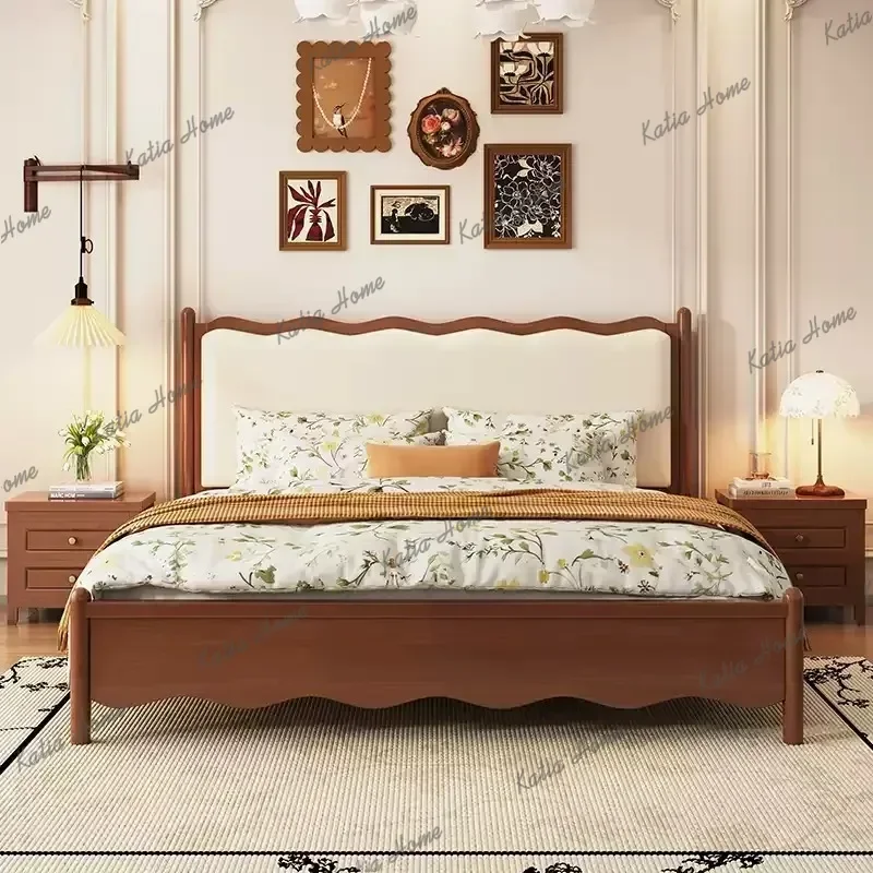 Wood Comforter Frame Double Bed Luxury Drawers Full Size Bases Double Bed Headboards Bedframe Lit