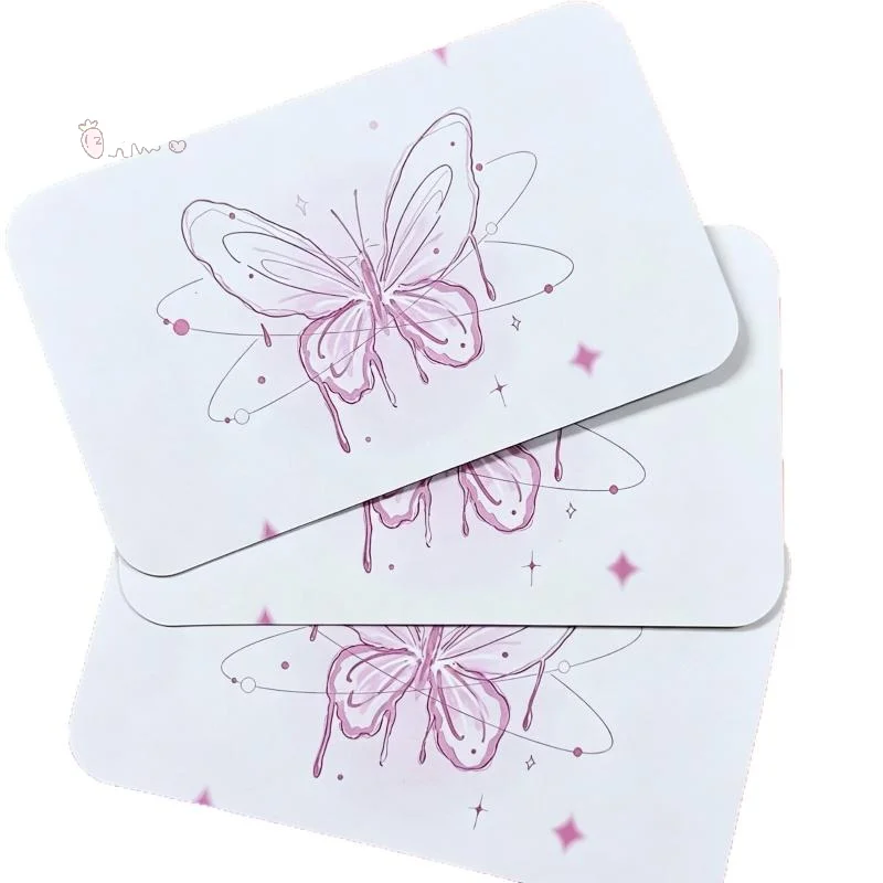 10Pcs Handmade False Nail Display Show Card Press On Nails Packaging Bottom Cards Butterfly Embossing 122x75mm Manicure Tools