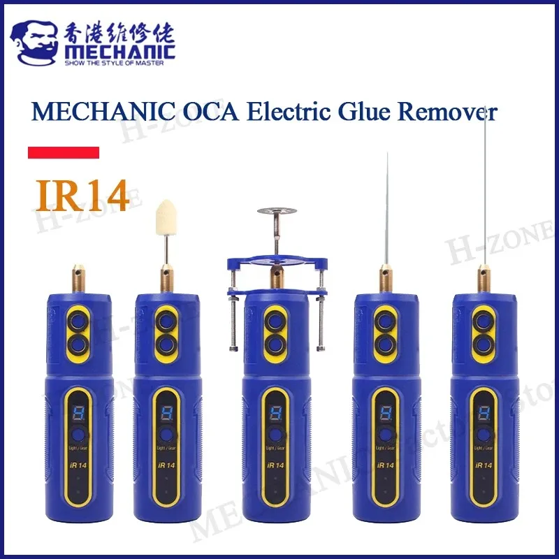 Mechanic IR14 Adjustable Electric Glue Remover Tool Typc-C with Green Dust Display Lamp Electric Grinder Cutting Degumming Tool