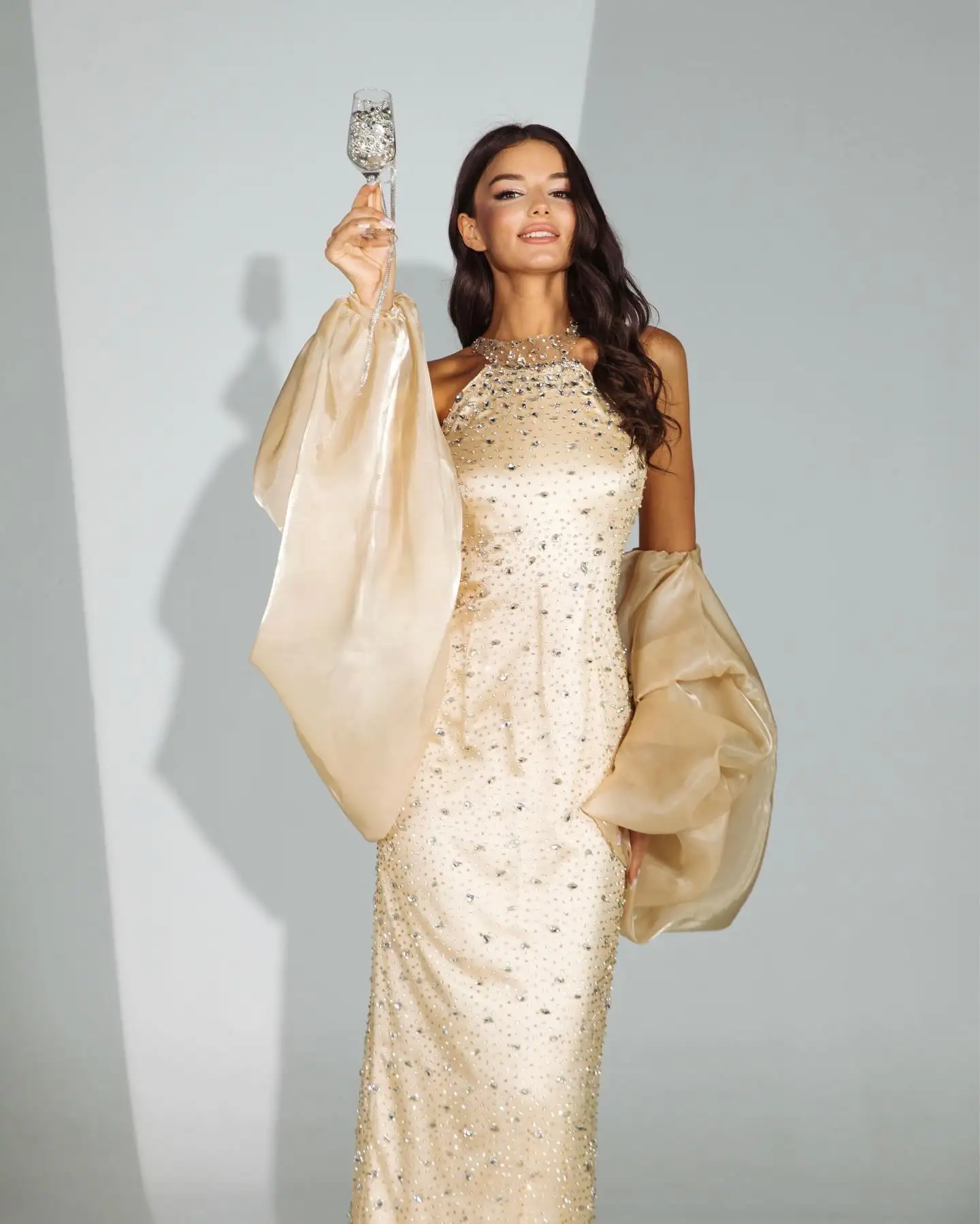 

Ofherown Elegant Burgundy Sequin Evening Dress Off Shoulder Ruched Mermaid Prom Gown for Wedding Guest New Design
