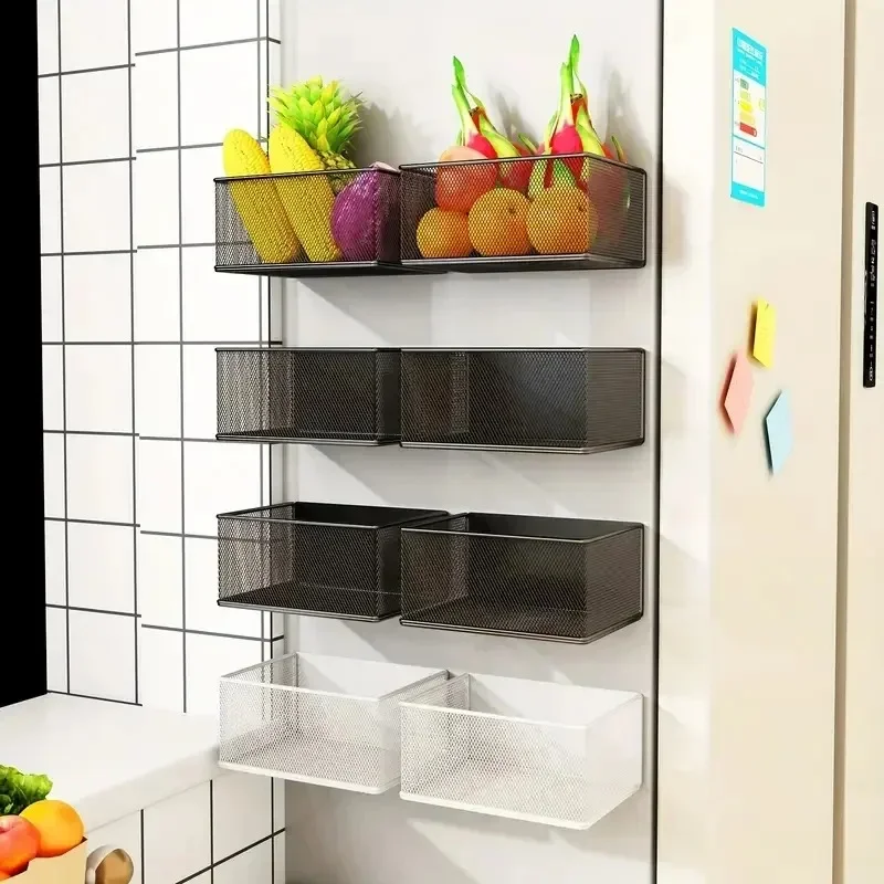 

Heavy Duty Magnets Basket Organizer Holder for Fridge Magnetic Storage Bin Box Containers for Refrigerator Whiteboard Classroom