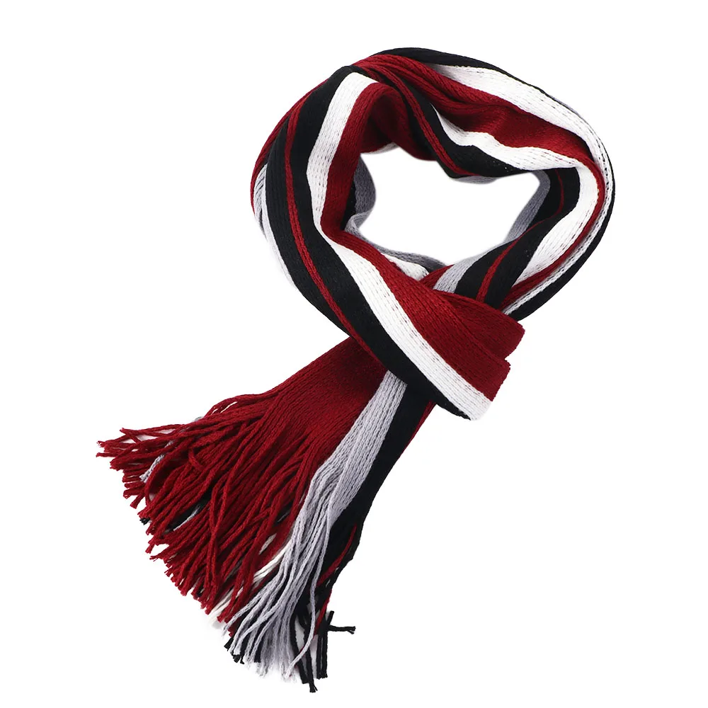 

Warm Scarves Foulard Scarves with Tassels Knit Scarf Men's Shawls Warm Winter Fringed Muffler Striped Scarf Tassel Scarf Scarf