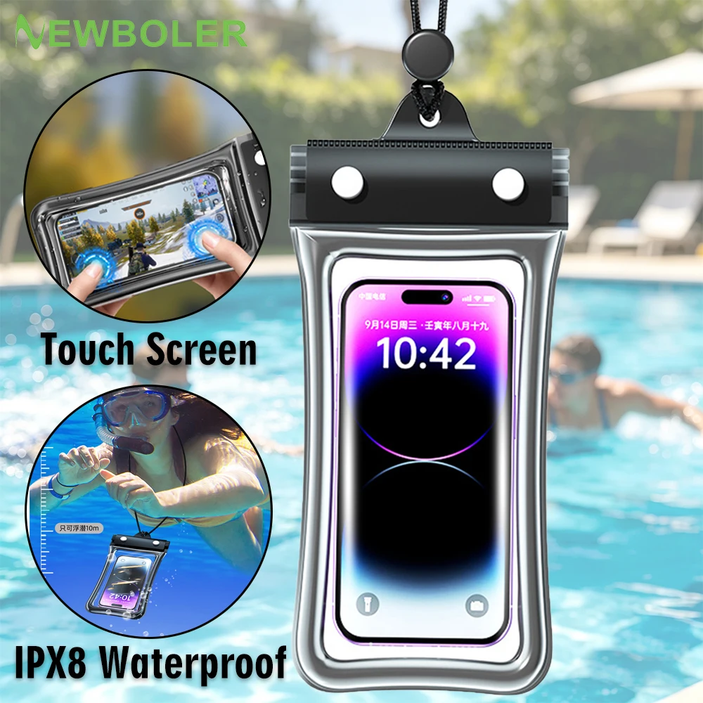 Waterproof Phone Pouch Drift Diving Swimming Bag Underwater Dry Bag Case Cover For Phone Water Sports Beach Pool Skiing
