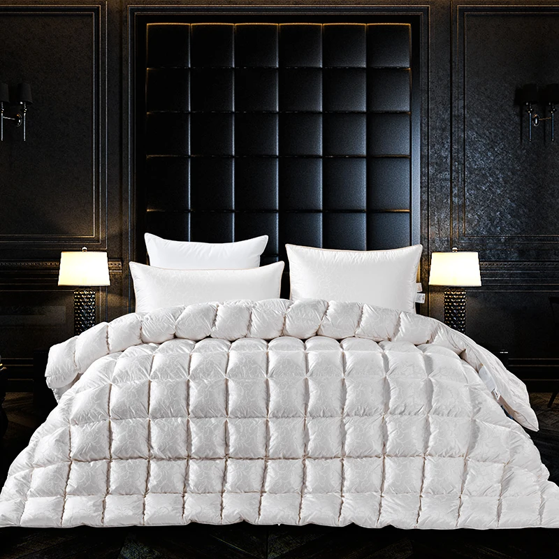 White Luxury 95% Goose Down Duvet Winter Duvet Queen King Five Star Hotel Warm Comforters Quilt Core 200*230cm /220*240cm
