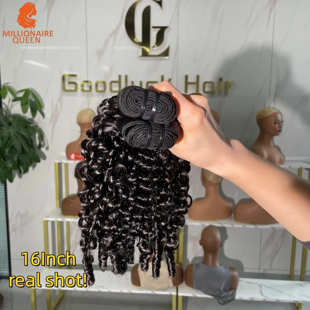 المليونير الملكة 100% شعر بشري لعذراء ملحقات 3C4A البورمية حزم الشعر المجعد مع اللوالب 1/2/3 قطعة على بيع التخليص #4