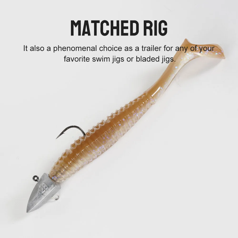 Señuelos swimbait de silicona para lucios y lubinas – Vinilo DYY 14cm - imagen 5