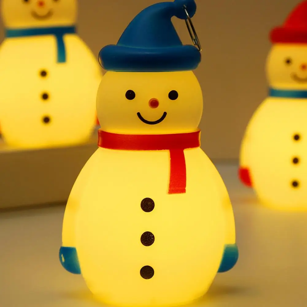 Battery Powered Snowman Night Light Portable Snowman Night Light Festive Battery-operated Led Snowman Night Lights for Christmas