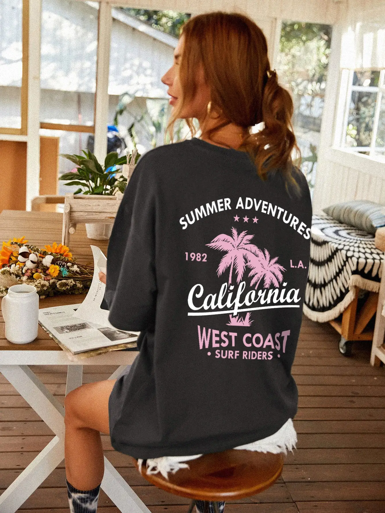 Summer Adventures1982 California West Coast Cotton T-Shirt Creativity Sport Clothes Aesthetic Oversized T-Shirt Streettshirts