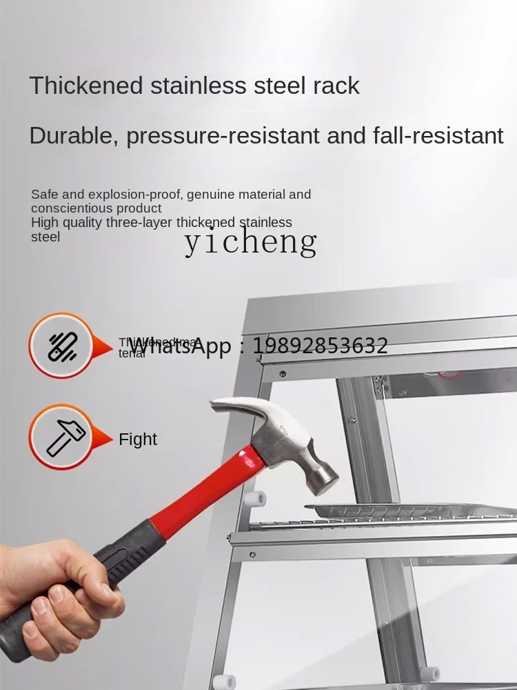 ZF Heated Display Cabinet Commercial Heating Constant Temperature Cake Cooked Food Egg Tart Display Cabinet