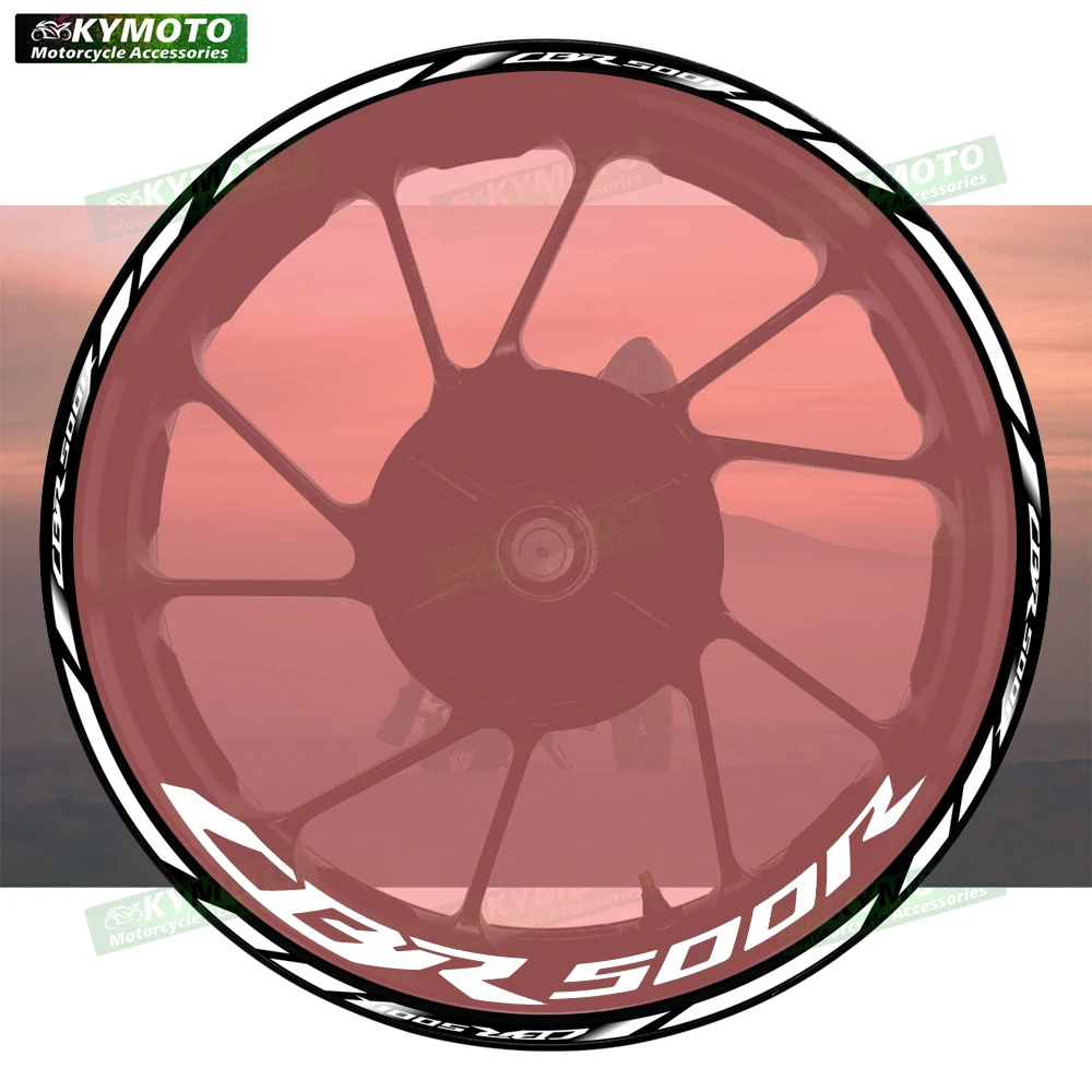 

For Honda CBR500R CBR 500R motorcycle accessories 17 inch front and rear wheel decals hub rim reflective stripe stickers