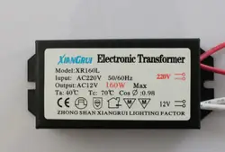 Le nouveau transformateur électronique 160W 220V-12V, ampoule halogène, pilote d'alimentation, bonne performance, 1 pièce