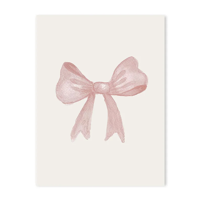2026 Pink Boho Bow Field Garden Canvas Painting Christian Bible Scripture Art Poster Gallery Wall Girls Bedroom Furniture Wall 