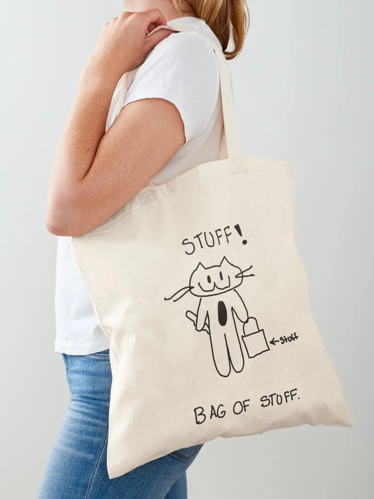 

Stuff! Tote Bag Canvas tote bag women Women bags Women's shopping bag