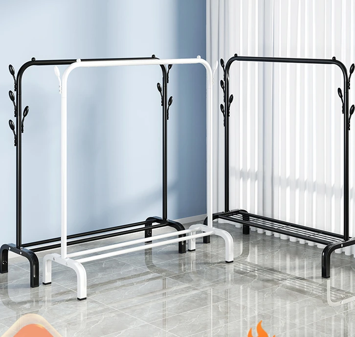 Clothes rack floor hanger folding storage indoor bedroom student clothes rack household clothes rack