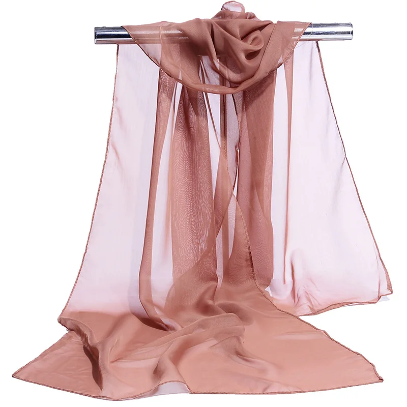 2022 New Ladies Tulle Silk Scarf Travel Sunscreen Shawl Women's Chiffon Scarf