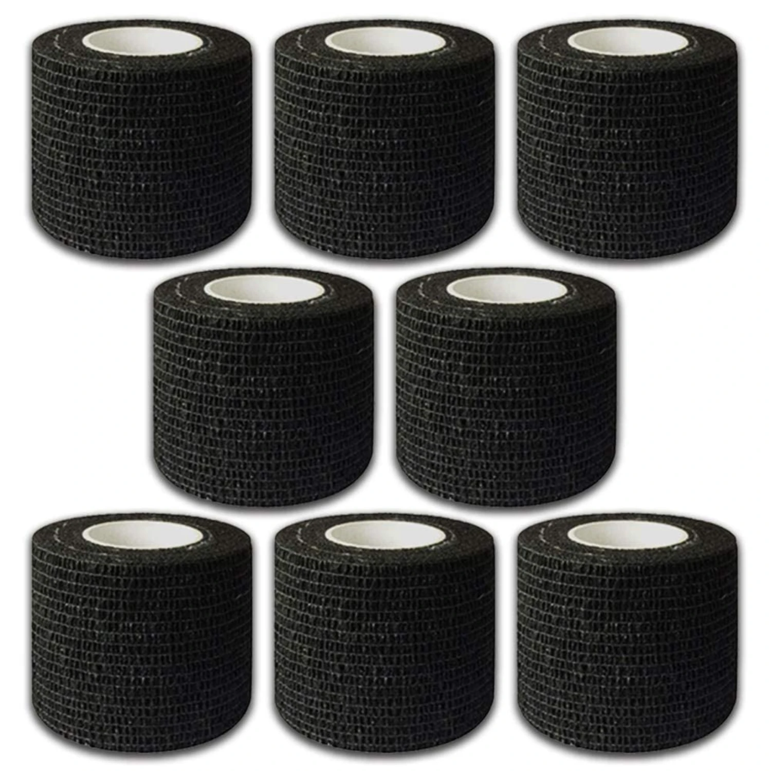 Enhanced Tattooing Experience with Durable Black Waterproof Cohesive Elastic Bandage Wrap Rolls - Flexible Tattoo Grip Tape Acce