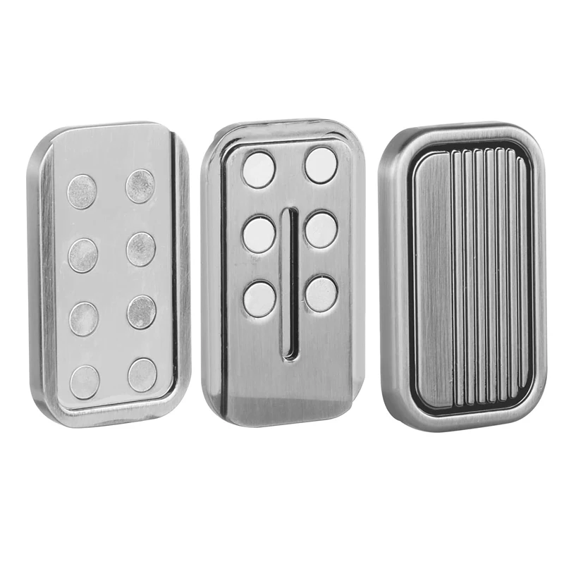 Metal Push Card 3 Layer Magnetic Slider Fidget EDC Cool Gadgets ADHD Decompression Stress Toy Anxiety Reliever For Adults