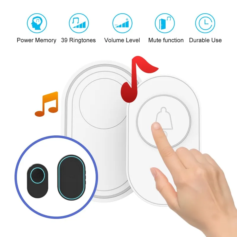 Zx Db20 Doorbell Waterproof Wireless Doorbell Welcome Doorbell Furniture Doorbell Intelligent 39 Songs With Battery Alarm