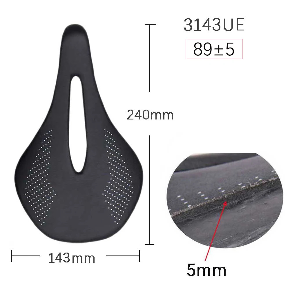 ELITA ONE Carbon-Sattel Superleicht 90g 240*143mm MTB/Rennrad-Sattel Carbon-Schienen 7x9mm Fahrradsitz