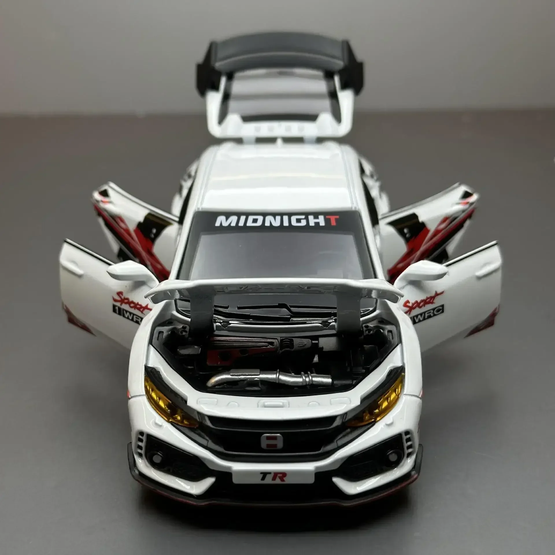 1 32 Honda Civic Type-R Super Modified Sport Car Alloy Metal Diecast Model Car Computer Desktop Ornaments Toys for Children