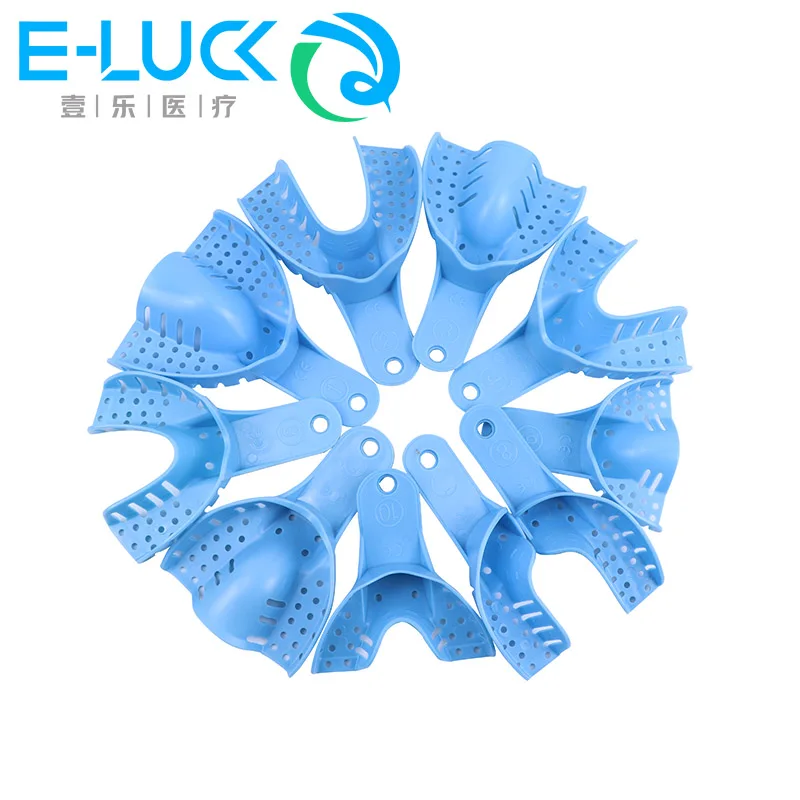 10pcs Dental Impression Trays Plastic Teeth Holders Dentistry Materials Oral Hygiene Clinic Dentist Product Impression Tray