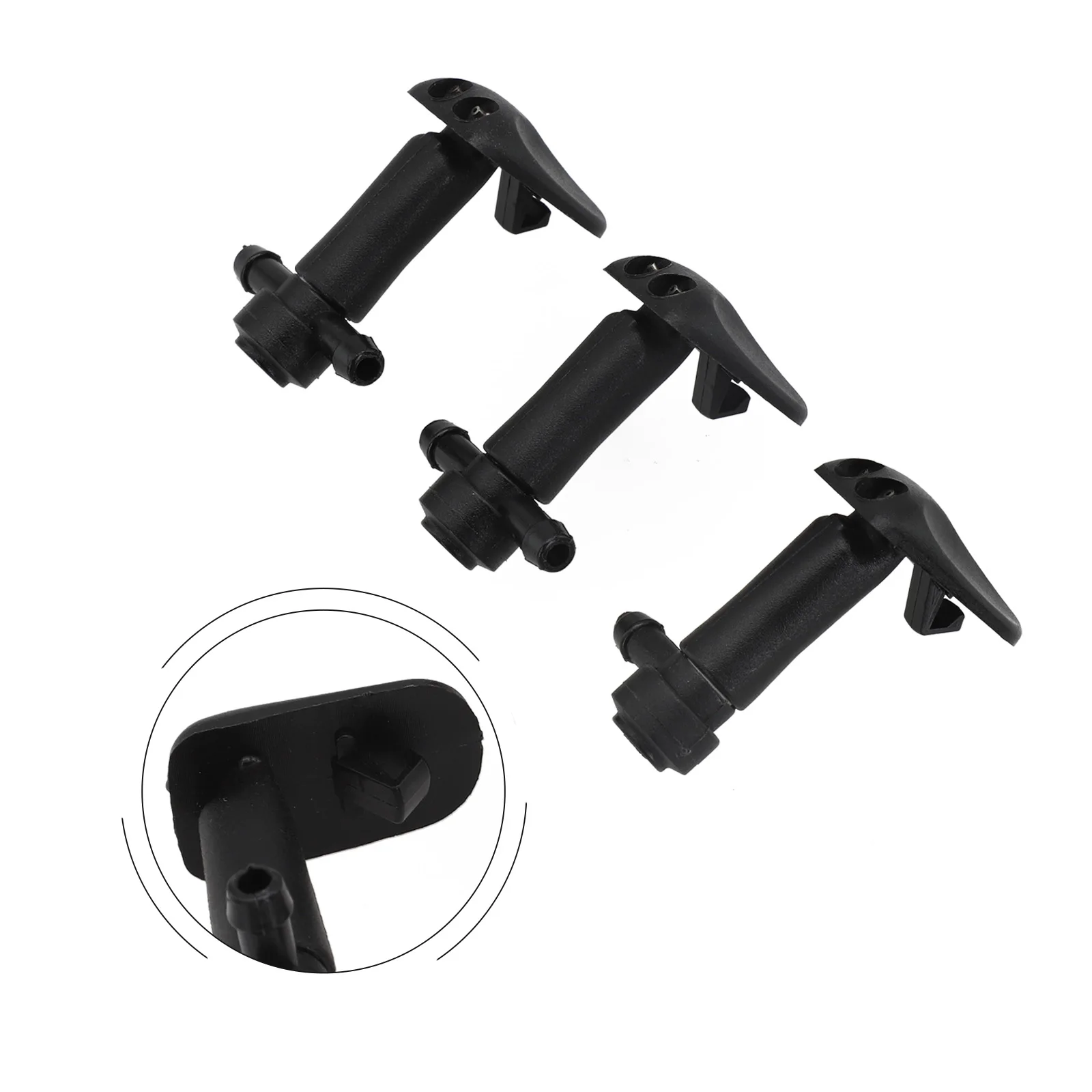 Bicos do lavador de pára-brisa de 3 unidades para Saab 9-3 9-3X 2003-11 12778850 12778849   Spray de água para bico lavador de para-brisa