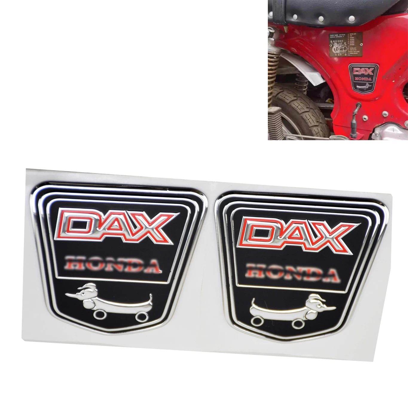 Motorcycle Decal shields shield Sticker LOGO For Honda DAX CT70 Motorcycle Motorbike Spare Parts