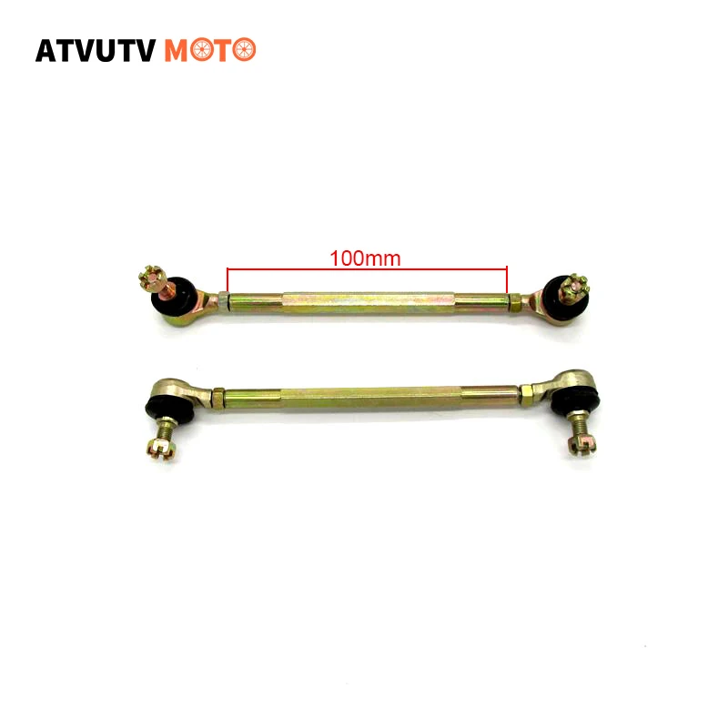 1pair M10 Adjustable Steering Shaft Tie Rod Rack Kit Left&right Hand Tie Rod Ball Joint For Atv Quad Go Kart 110-150MM 160-190MM