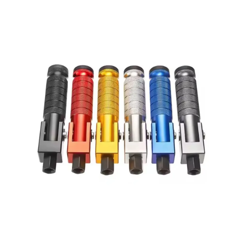 1Pair Fold‑able CNC‑Aluminum Footrest Footpeg Universal Pedals for Kawasaki Versys Scooter Moped Bicycle Wholesale