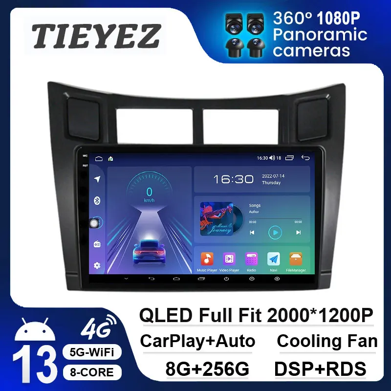 

8 Core Android 13 Car Video Multimedia Player For Toyota Yaris 2007 Fascia Radio 2005 - 2012 CarPlay Auto GPS Navigator Stereo