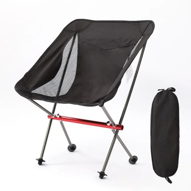 Lightweight Aluminum Outdoor Moon Chair, Foldable Stool for Camping Fishing Beach Sketch