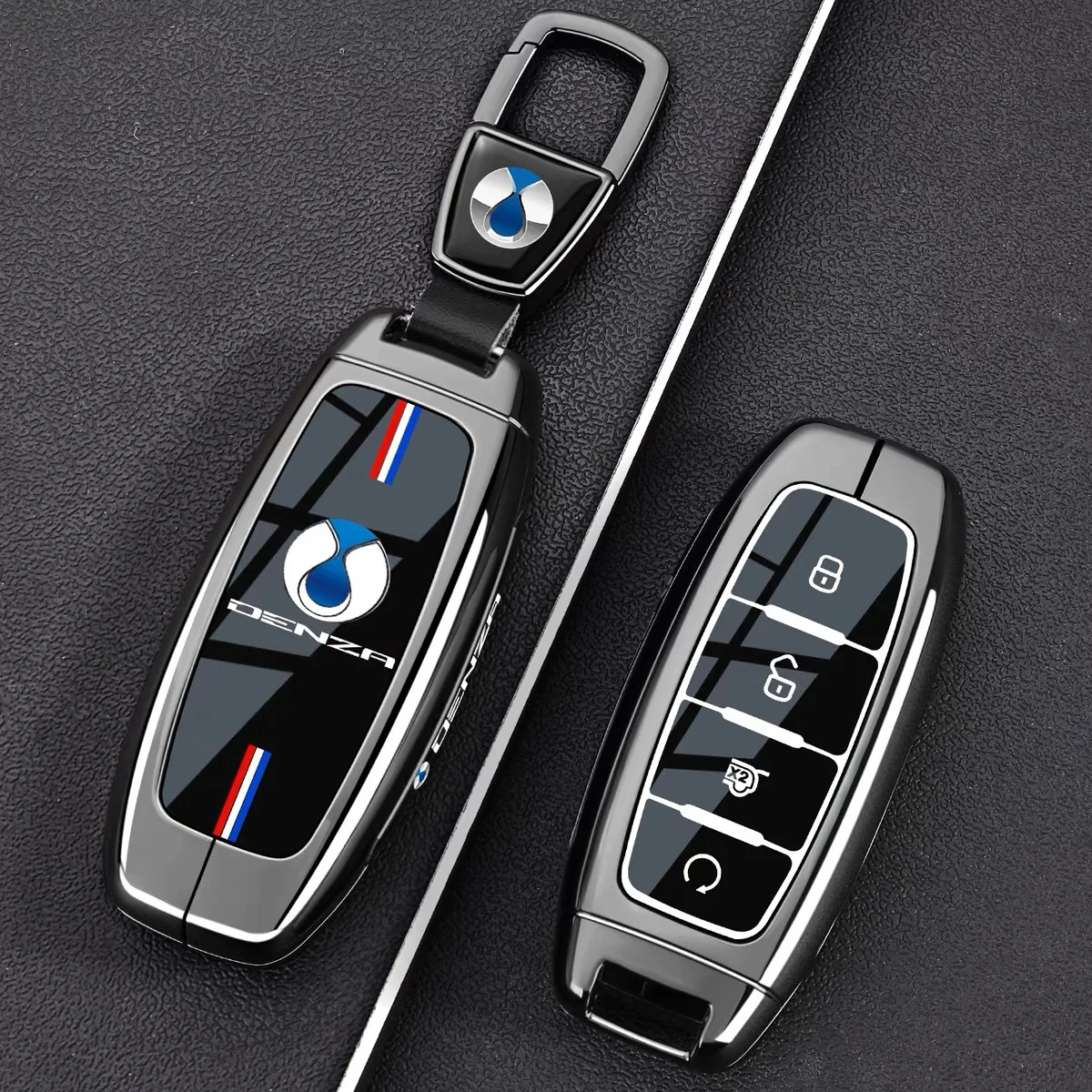 

For Denza D9 N9 Z9GT N7 N8 Car Key Case Remote Keychain Decoration Cover Zinc Alloy Shell Protector Keychain Housing Buckle