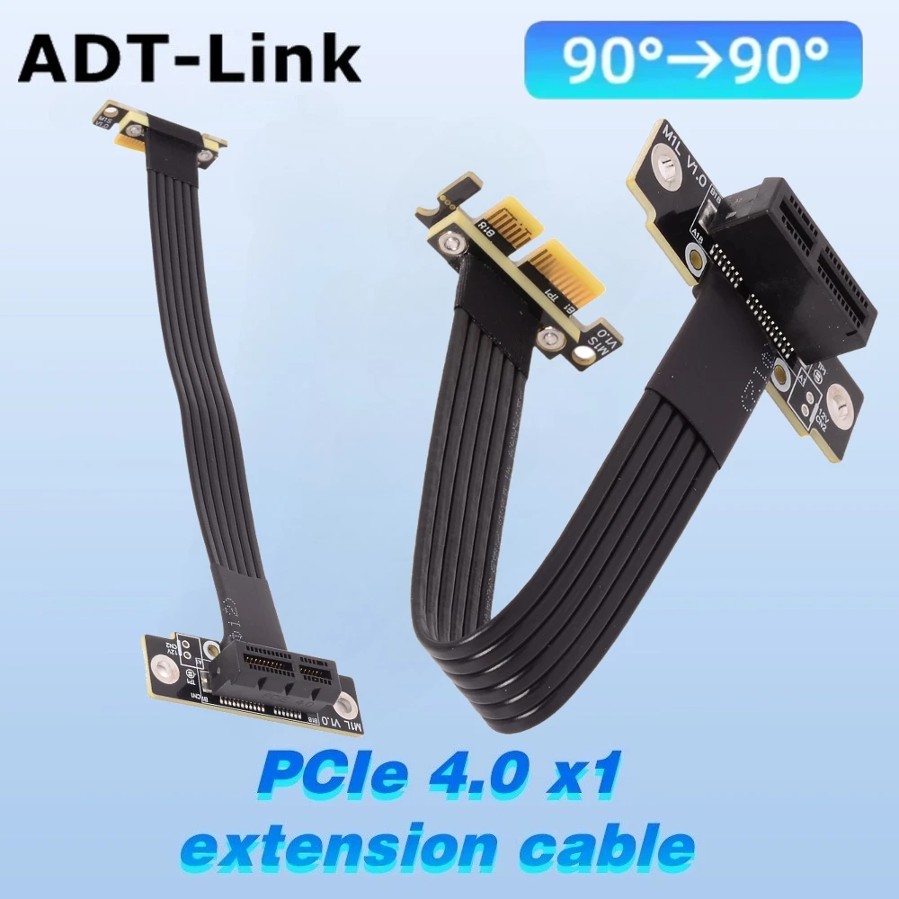 

PCI-E 3.0 PCIE 4.0 Cable PCI Express Riser Card PCIe 1x Extender Extension Cable Graphics Card Ribbon x1 Network / Sound Card 90