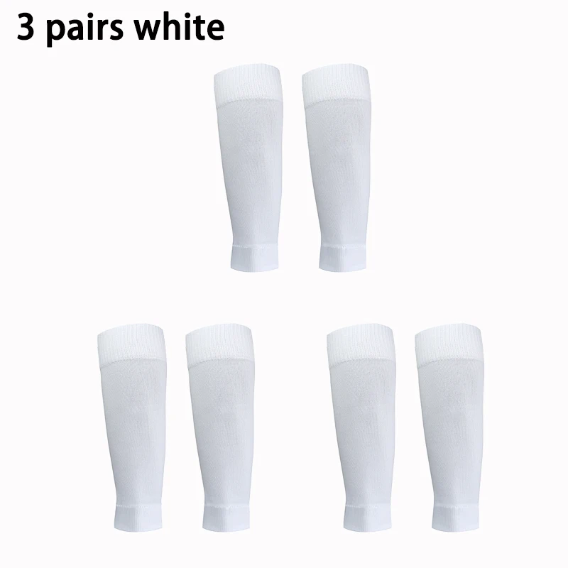 3 pairs New Football Socks Shin Pads Leg Cover Men Women Grip Cutsocks