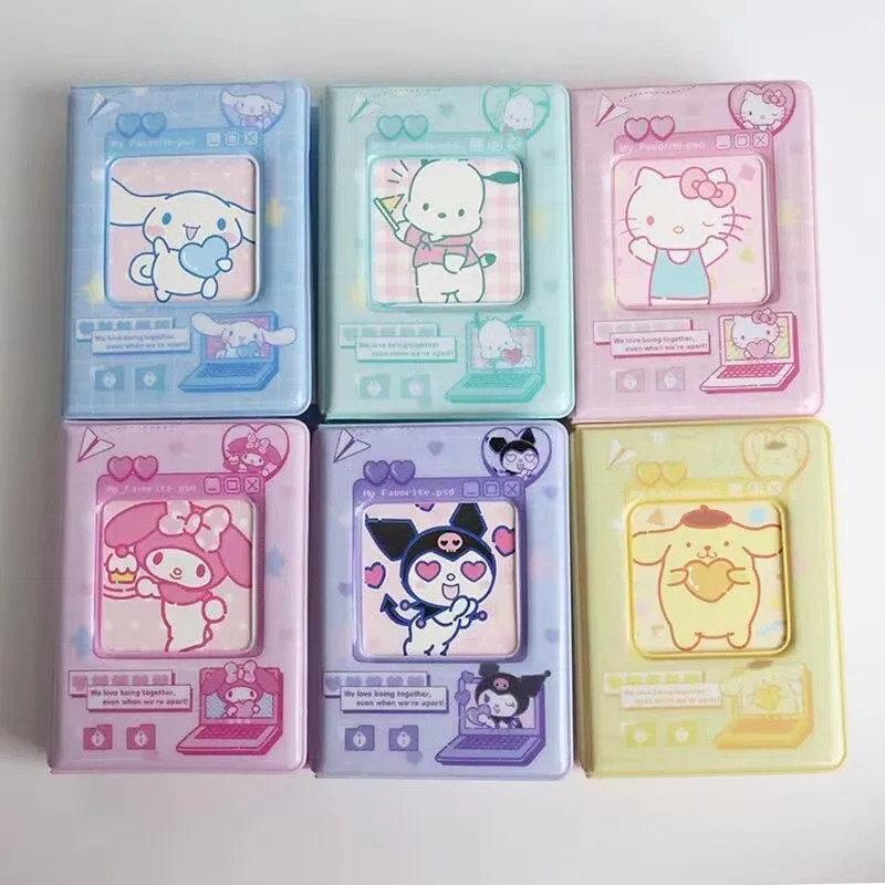 Sanrio Hello Kitty Kuromi  Cinnamoroll Card Book 3 Inches Cartoon Polaroid Album Guka Storage Album A Holiday Gifts for Girls