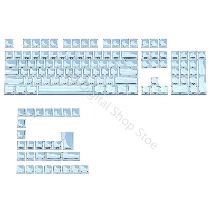 96BA Jelly MDA-Tastenkappen-Set mit 132 Tasten und seitlicher Bedruckung für den Austausch mechanischer Tastaturen und die – Detail 9
